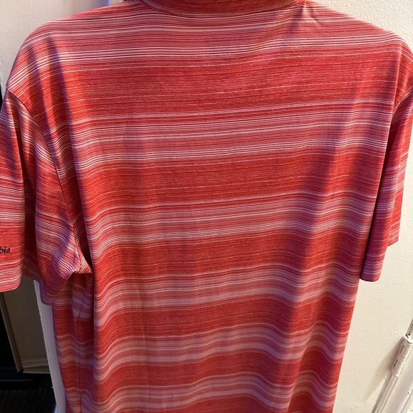 Columbia Red Polo Shirt Casual Short Sleeve - Picture 3 of 3